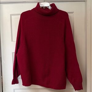 Eloquii Rich Red Cowl Neck Sweater